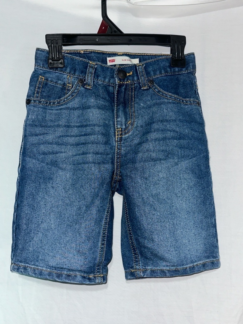 Levi's Blue Denim Knee-Length Slim Shorts size 7